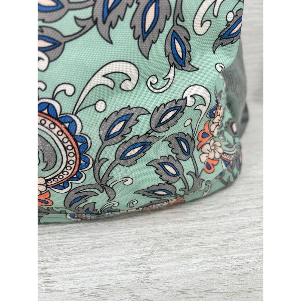 Vera Bradley Campus Backpack Nomadic Floral Mint Blue Gray School Travel Bag